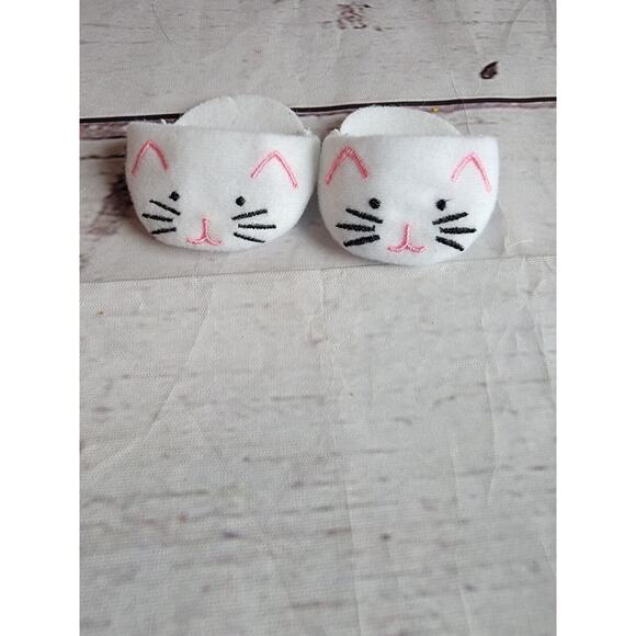 White Kitty Cat Doll Slippers - Picture 1 of 8
